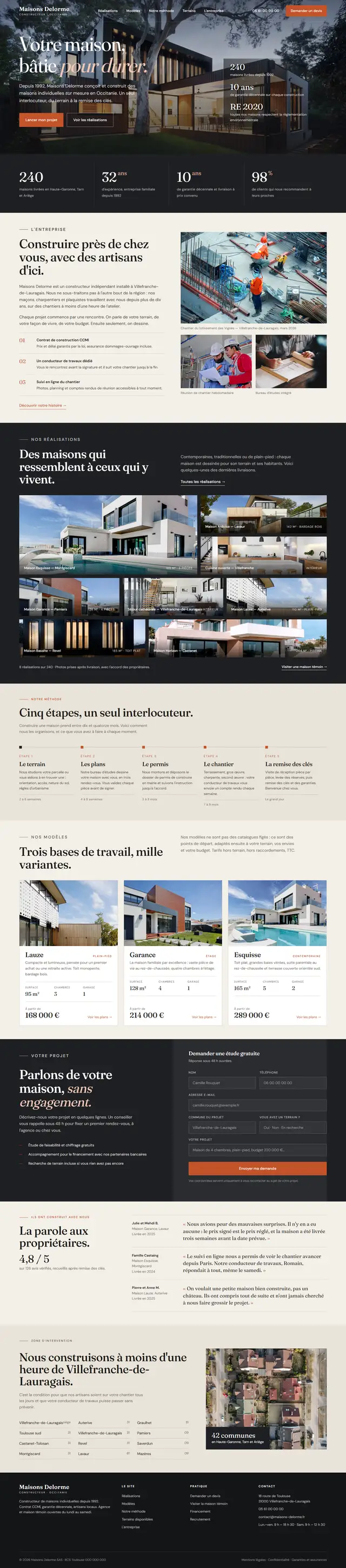 Nouveau site : Constructeur de maisons — Villefranche-de-Lauragais