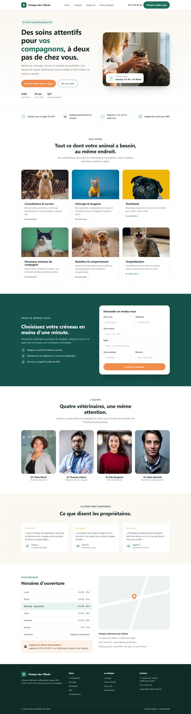 Nouveau site : Clinique vétérinaire — Saint-Aubin
